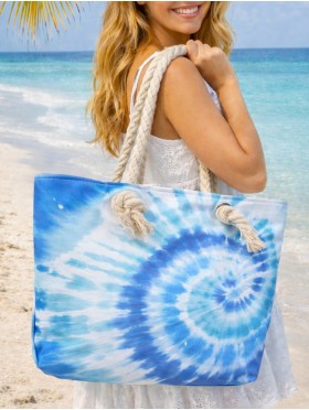 Canvas Tie Dye Print Shoulder Tote